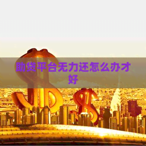 助贷平台无力还怎么办才好