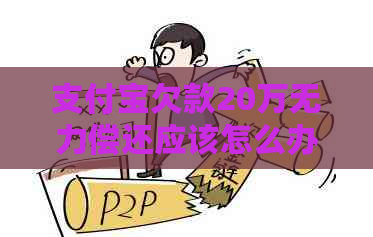 支付宝欠款20万无力偿还应该怎么办
