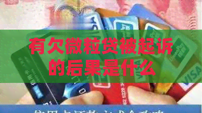有欠微粒贷被起诉的后果是什么