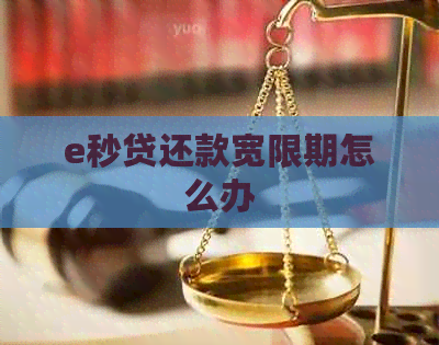 e秒贷还款宽限期怎么办