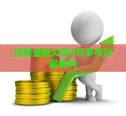 招联金融欠款4万多可以起诉吗
