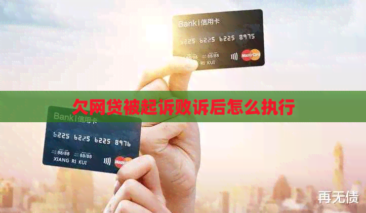 欠网贷被起诉败诉后怎么执行