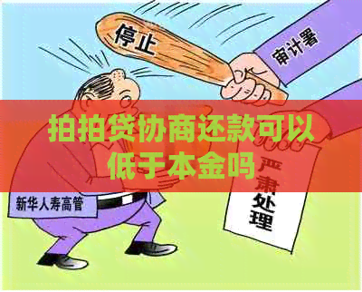 协商还款可以低于本金吗