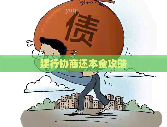 建行协商还本金攻略