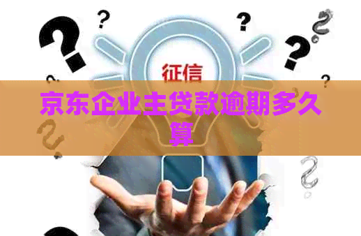 京东企业主贷款逾期多久算