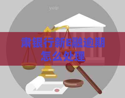 肃银行新E融逾期怎么处理