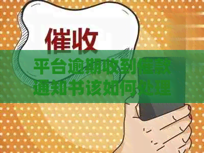 平台逾期收到催款通知书该如何处理