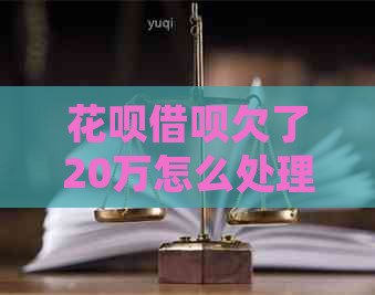花呗借呗欠了20万怎么处理