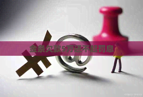金条欠款5万还不起罚息