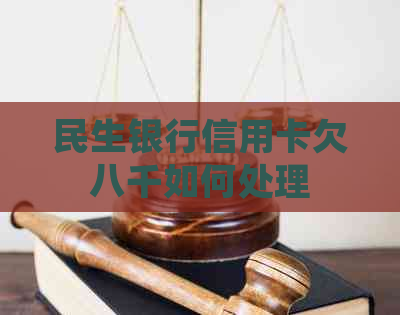 民生银行信用卡欠八千如何处理