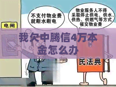 我欠中腾信4万本金怎么办
