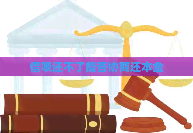 借呗还不了能否协商还本金