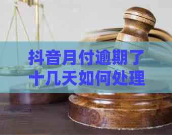 抖音月付逾期了十几天如何处理