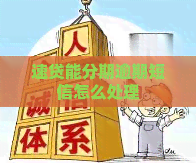速贷能分期逾期短信怎么处理