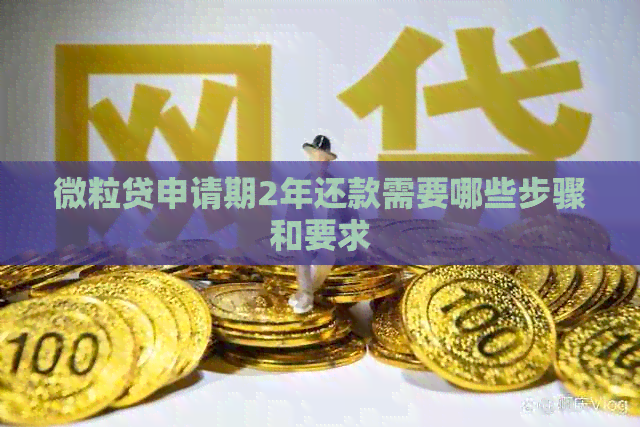 微粒贷申请期2年还款需要哪些步骤和要求