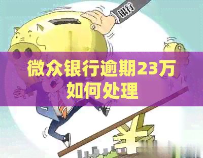 微众银行逾期23万如何处理