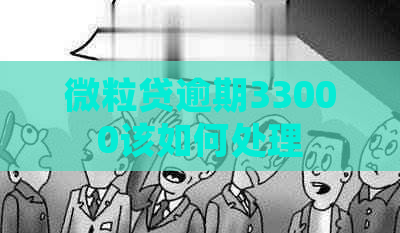 微粒贷逾期33000该如何处理