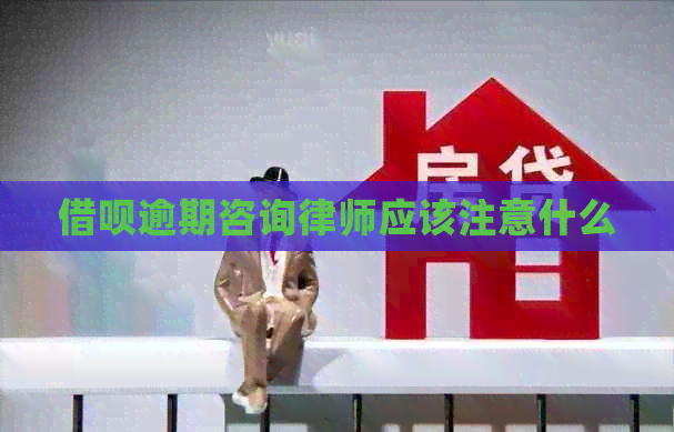 借呗逾期咨询律师应该注意什么