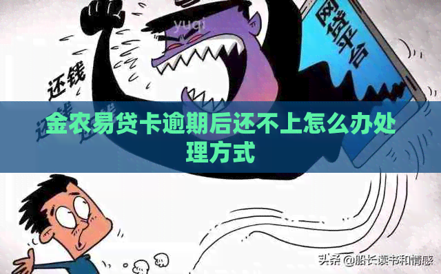 金农易贷卡逾期后还不上怎么办处理方式