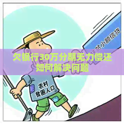 欠银行30万分期无力偿还如何解决问题