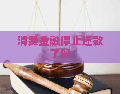 消费金融停止还款了吗