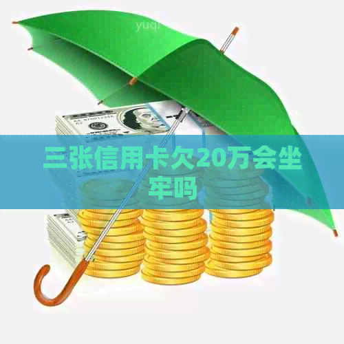 三张信用卡欠20万会坐牢吗