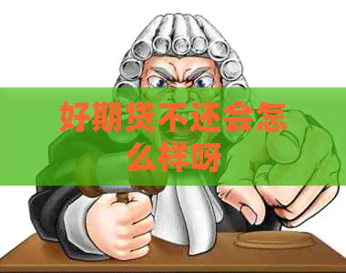 好期贷不还会怎么样呀