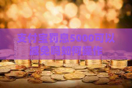 支付宝罚息5000可以减免吗如何操作
