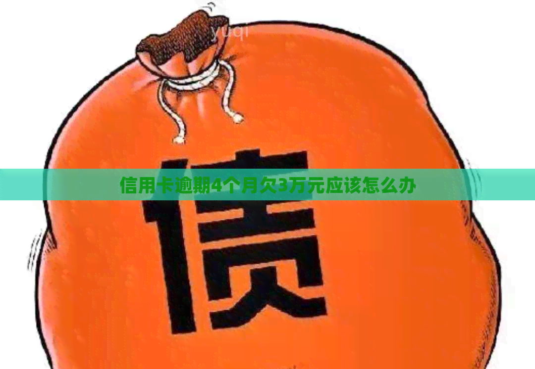 信用卡逾期4个月欠3万元应该怎么办