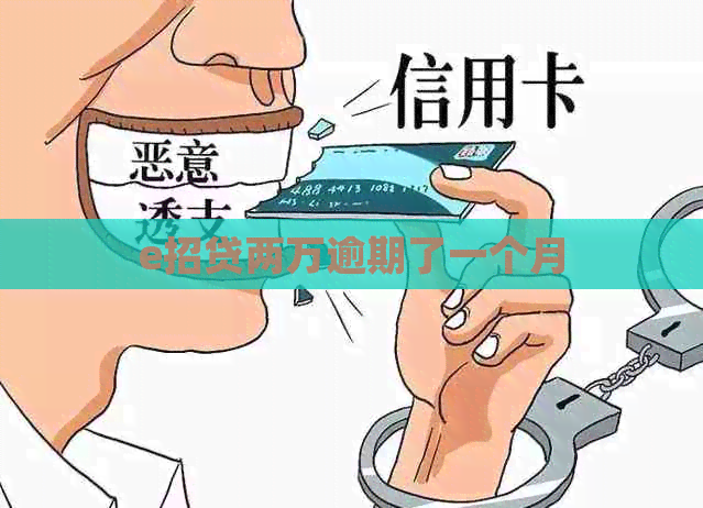 e招贷两万逾期了一个月