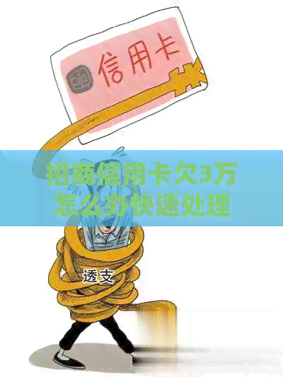 招商信用卡欠3万怎么办快速处理