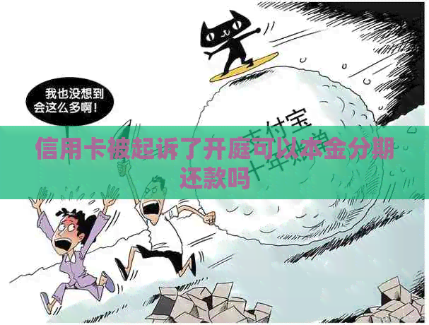 信用卡被起诉了开庭可以本金分期还款吗