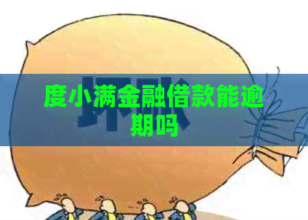 度小满金融借款能逾期吗