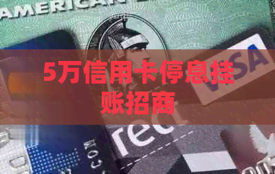 5万信用卡停息挂账招商