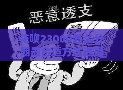 花呗23000怎么分期最合适方式选择