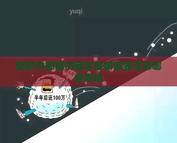 借呗中邮能协商本金嘛需要注意哪些事项