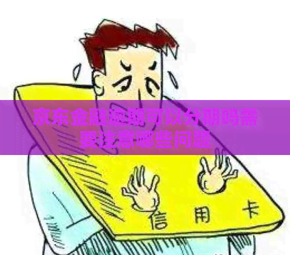京东金融逾期可以分期吗需要注意哪些问题
