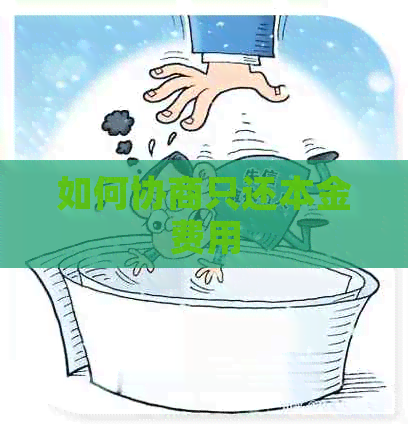 如何协商只还本金费用