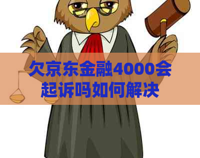 欠京东金融4000会起诉吗如何解决