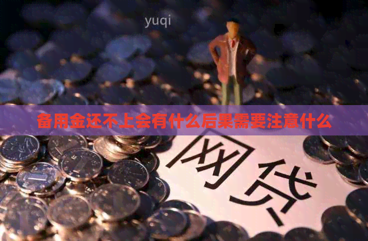 备用金还不上会有什么后果需要注意什么