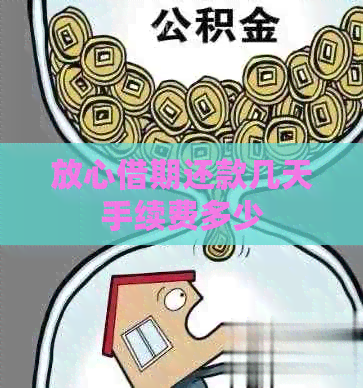 放心借期还款几天手续费多少