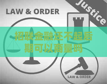 招联金融还不起后期可以商量吗