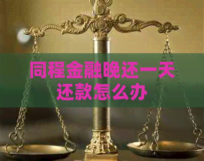 同程金融晚还一天还款怎么办