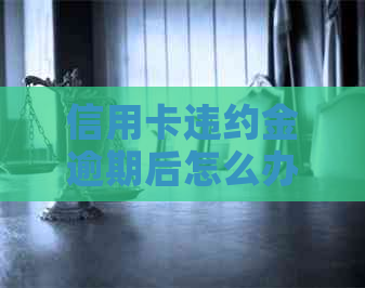 信用卡违约金逾期后怎么办