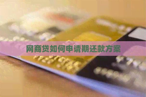 网商贷如何申请期还款方案