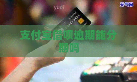 支付宝网贷逾期能分期吗