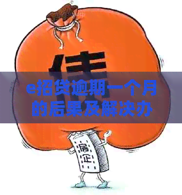 e招贷逾期一个月的后果及解决办法