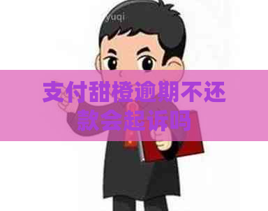 支付甜橙逾期不还款会起诉吗