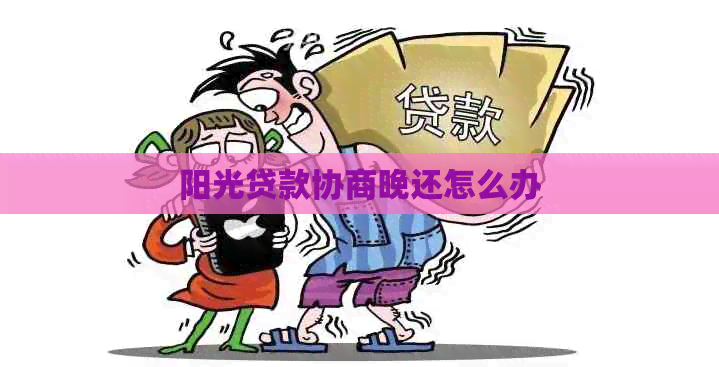 阳光贷款协商晚还怎么办