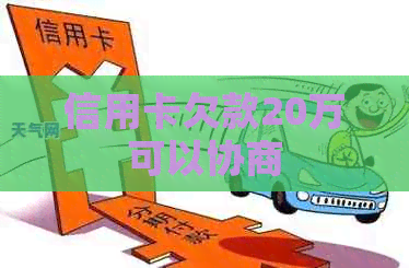 信用卡欠款20万可以协商